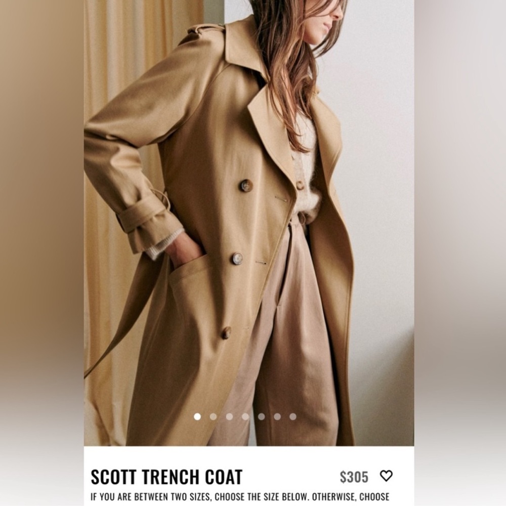 Sezane Tan Trench Coat